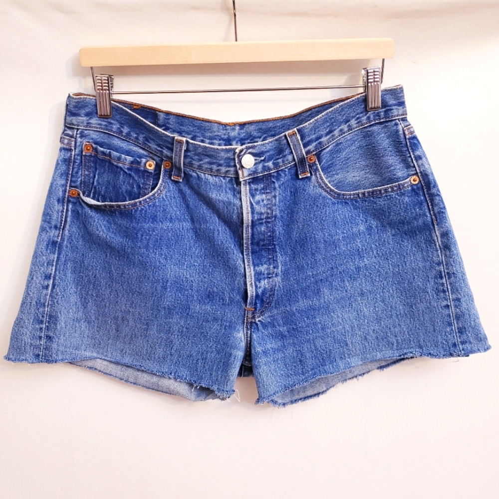 Levi's 501 5-Button Cut Off Denim Jean Shorts, 34" Waist